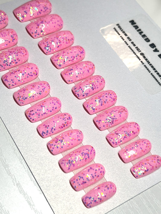 Pink Birthday Cake Glitter
